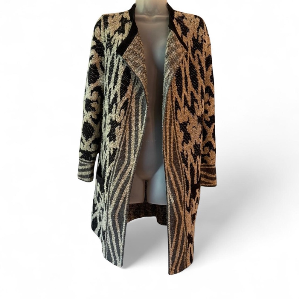 Lucky Brand Black and Cream Cardigan